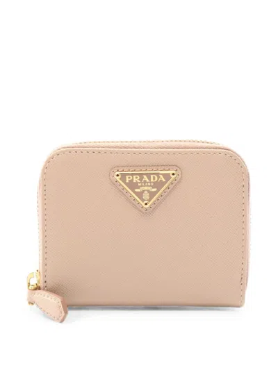 Pre-owned Prada 2010s Saffiano Leather Coin Purse In Pink