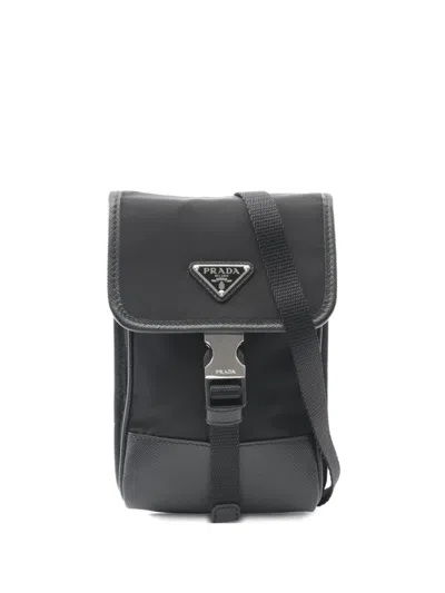 Pre-owned Prada 2010s Saffiano-leather Shoulder Bag In Black