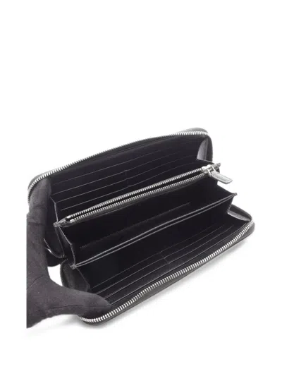 Pre-owned Prada 2010s Saffiano Leather Wallet In Black