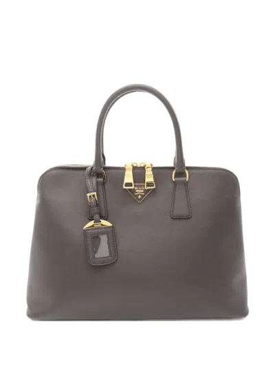 Pre-owned Prada 2010s Saffiano Lux Handbag In Brown