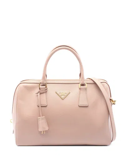 Pre-owned Prada 2010s Saffiano Lux Two-way Handbag In Pink