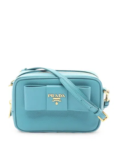 Pre-owned Prada 2010s Saffiano Shoulder Bag In Blue