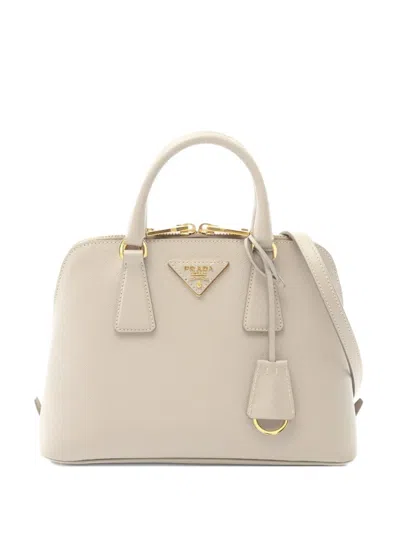 Pre-owned Prada 2010s Saffiano Tote Bag In Gray