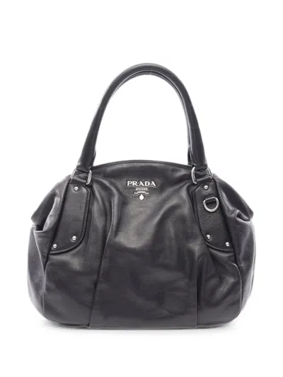 Pre-owned Prada 2010s Soft Calf Handbag In Black