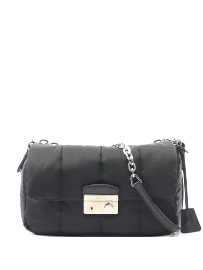 Pre-owned Prada 2010s Tessuto Bomber Shoulder Bag In Black