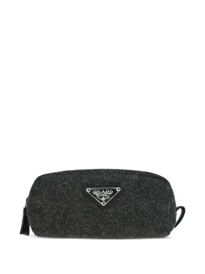 Pre-owned Prada 2010s Triangle-logo Pouch