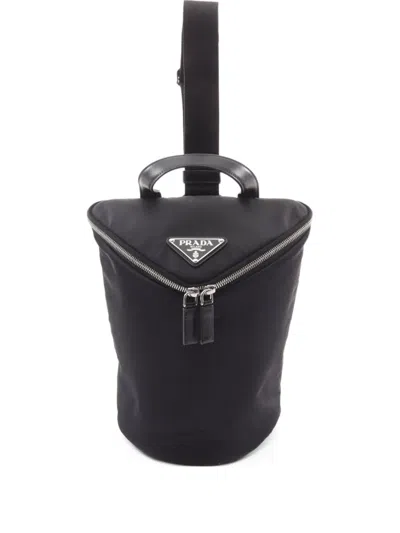 Pre-owned Prada 2010s Triangle-shaped Bag In Black