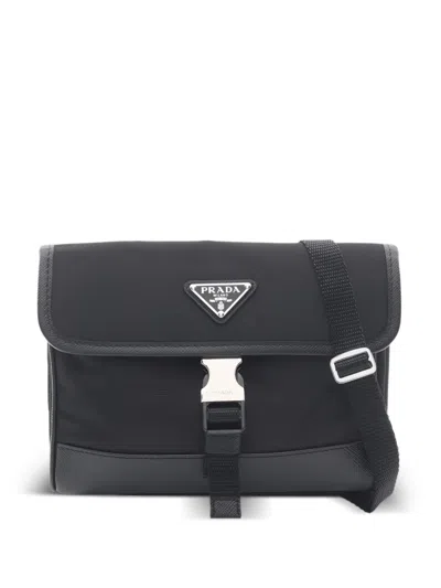 Pre-owned Prada 2010s Triangle-logo Smartphone Case In Black