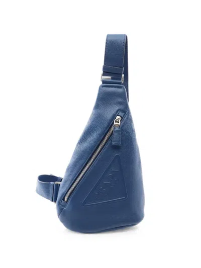 Pre-owned Prada 2010s Vitello Daino Cross Body Bag In Blue