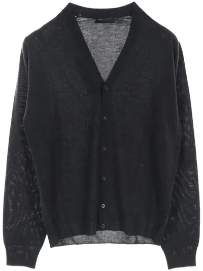 Pre-owned Prada 2010s Wool Cardigan In Grey