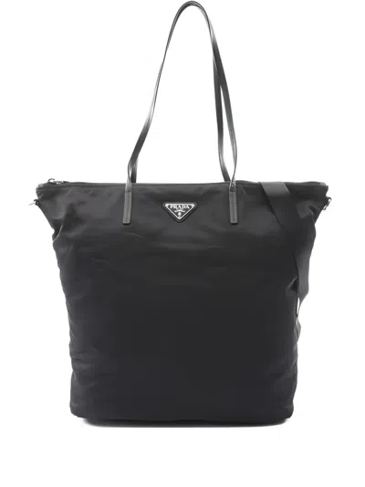 Pre-owned Prada 2010s Zip-fastening Tote Bag In Black