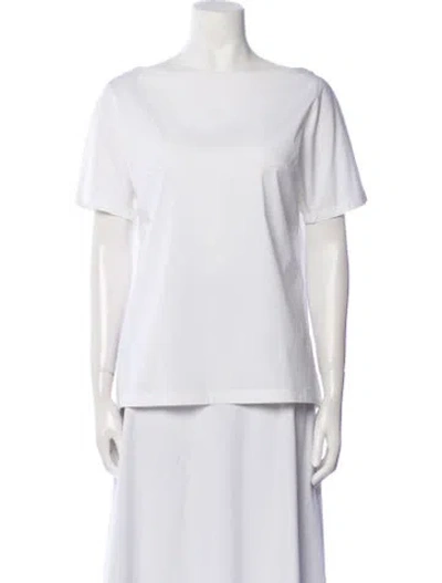 Pre-owned Prada 2011 Bateau Neckline T-shirt In White