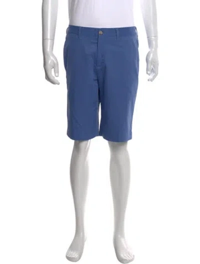 Pre-owned Prada 2011 Flat Front Shorts In Blue