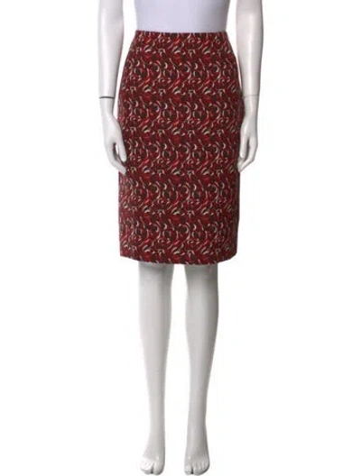 Pre-owned Prada 2011 Knee-length Skirt In Red