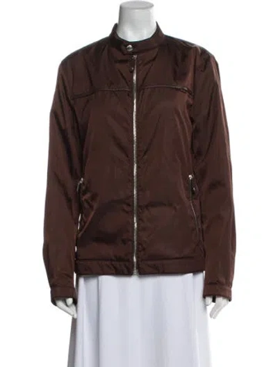 Pre-owned Prada 2011 Nylon Windbreaker In Brown