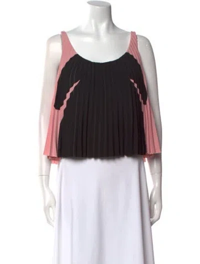Pre-owned Prada 2012 Colorblock Pattern Crop Top In Pink