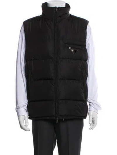 Pre-owned Prada 2012 Enameled Metal Triangle Vest In Gray