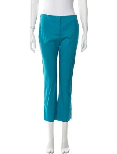 Pre-owned Prada 2012 Flared Pants In Blue