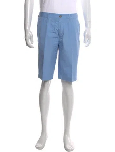 Pre-owned Prada 2012 Flat Front Shorts In Blue