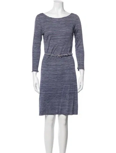 Pre-owned Prada 2012 Knee-length Dress In Blue