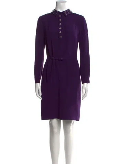 Pre-owned Prada 2012 Knee-length Dress In Purple