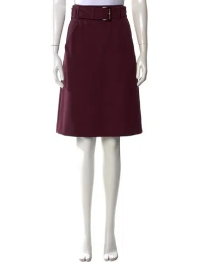 Pre-owned Prada 2012 Knee-length Skirt In Burgundy