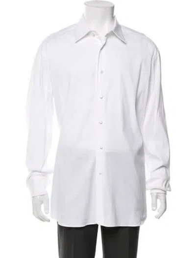 Pre-owned Prada 2012 Long Sleeve Dress Shirt In White