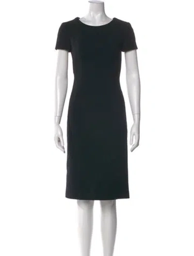 Pre-owned Prada 2012 Midi Length Dress In Black