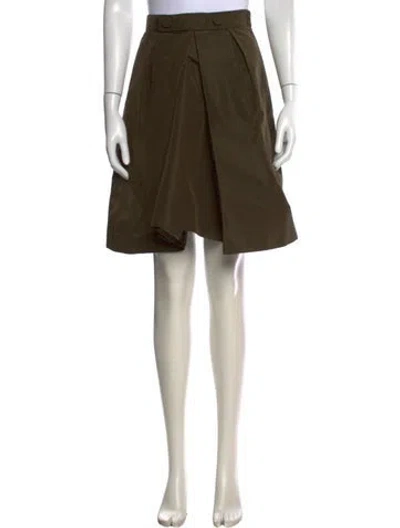 Pre-owned Prada 2012 Midi Length Skirt In Green