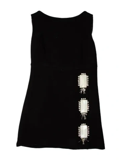 Pre-owned Prada 2012 Mini Dress In Black