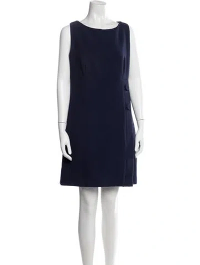 Pre-owned Prada 2012 Mini Dress In Blue