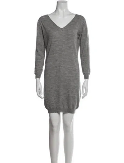 Pre-owned Prada 2012 Mini Dress In Grey