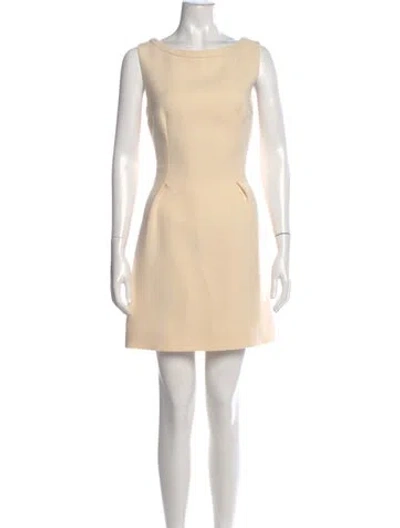 Pre-owned Prada 2012 Mini Dress In Neutral
