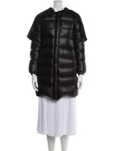 Pre-owned Prada 2012 Nylon Down Coat In Black