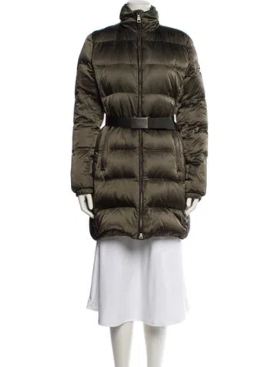 Pre-owned Prada 2012 Nylon Down Coat In Green