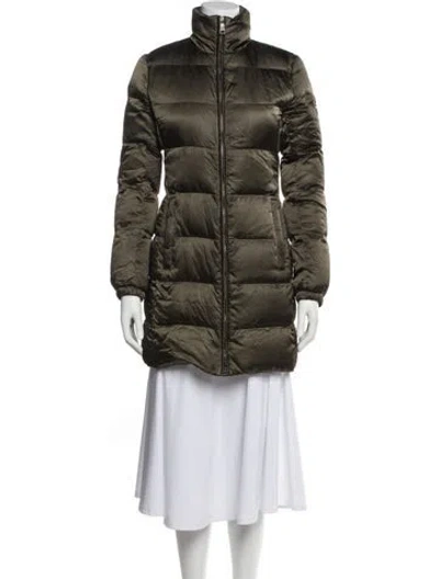 Pre-owned Prada 2012 Nylon Down Coat In Green