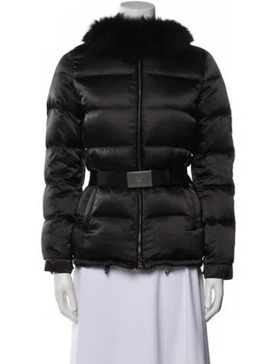 Pre-owned Prada 2012 Nylon Down Jacket In Black
