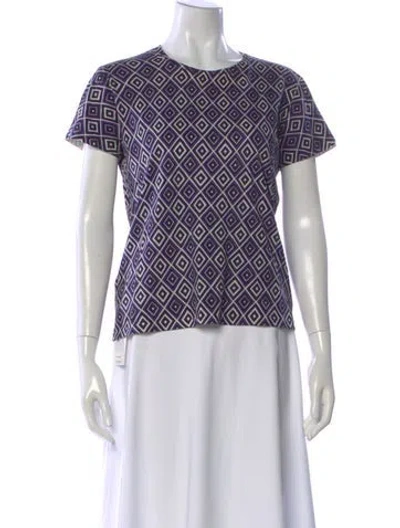 Pre-owned Prada 2012 Patterned T-shirt In Blue