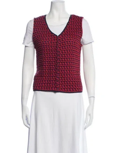 Pre-owned Prada 2012 Patterned Vest In Red