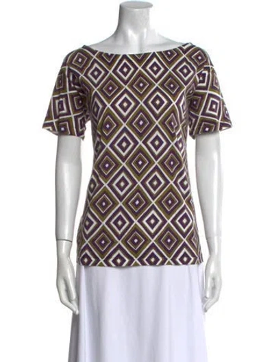 Pre-owned Prada 2012 Printed T-shirt In Purple