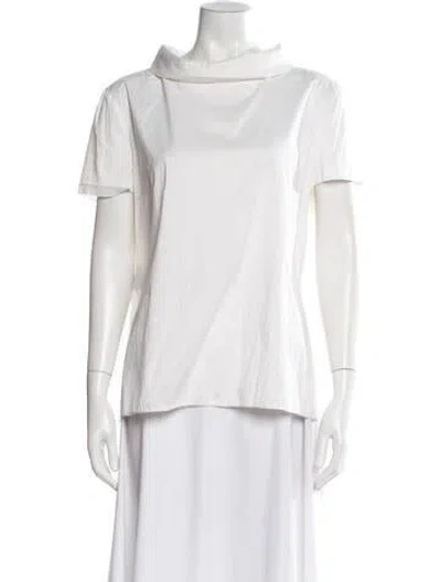 Pre-owned Prada 2012 Short Sleeve Top In White