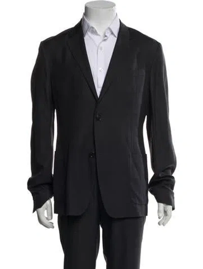 Pre-owned Prada 2012 Silk Blazer In Black