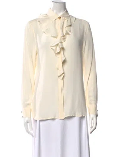 Pre-owned Prada 2012 Silk Blouse In Neutrals