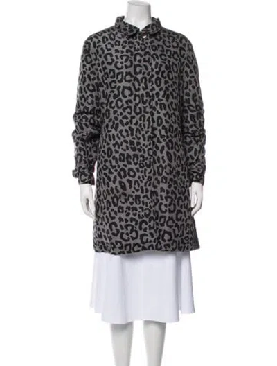 Pre-owned Prada 2012 Silk Coat In Gray
