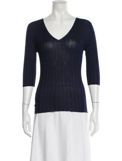 Pre-owned Prada 2012 Silk Sweater In Blue