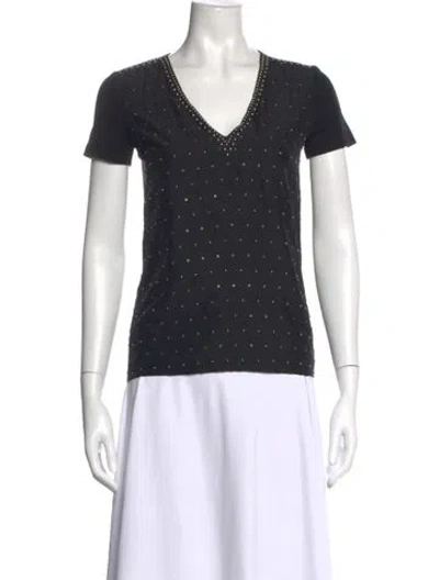 Pre-owned Prada 2012 Silk T-shirt In Black