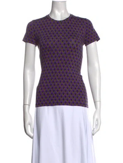 Pre-owned Prada 2012 Silk T-shirt In Purple