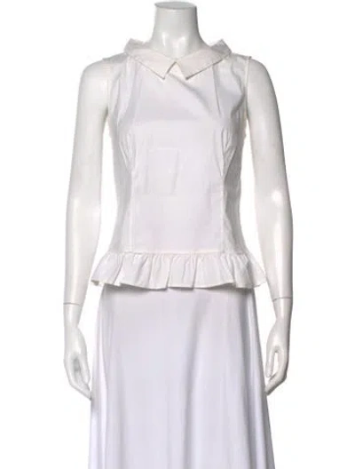 Pre-owned Prada 2012 Sleeveless Top In Neutral