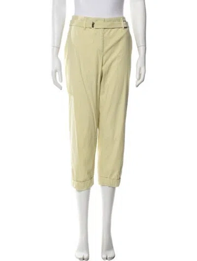 Pre-owned Prada 2012 Straight Leg Pants In Yellow