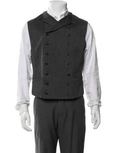 Pre-owned Prada 2012 Striped Vest In Black